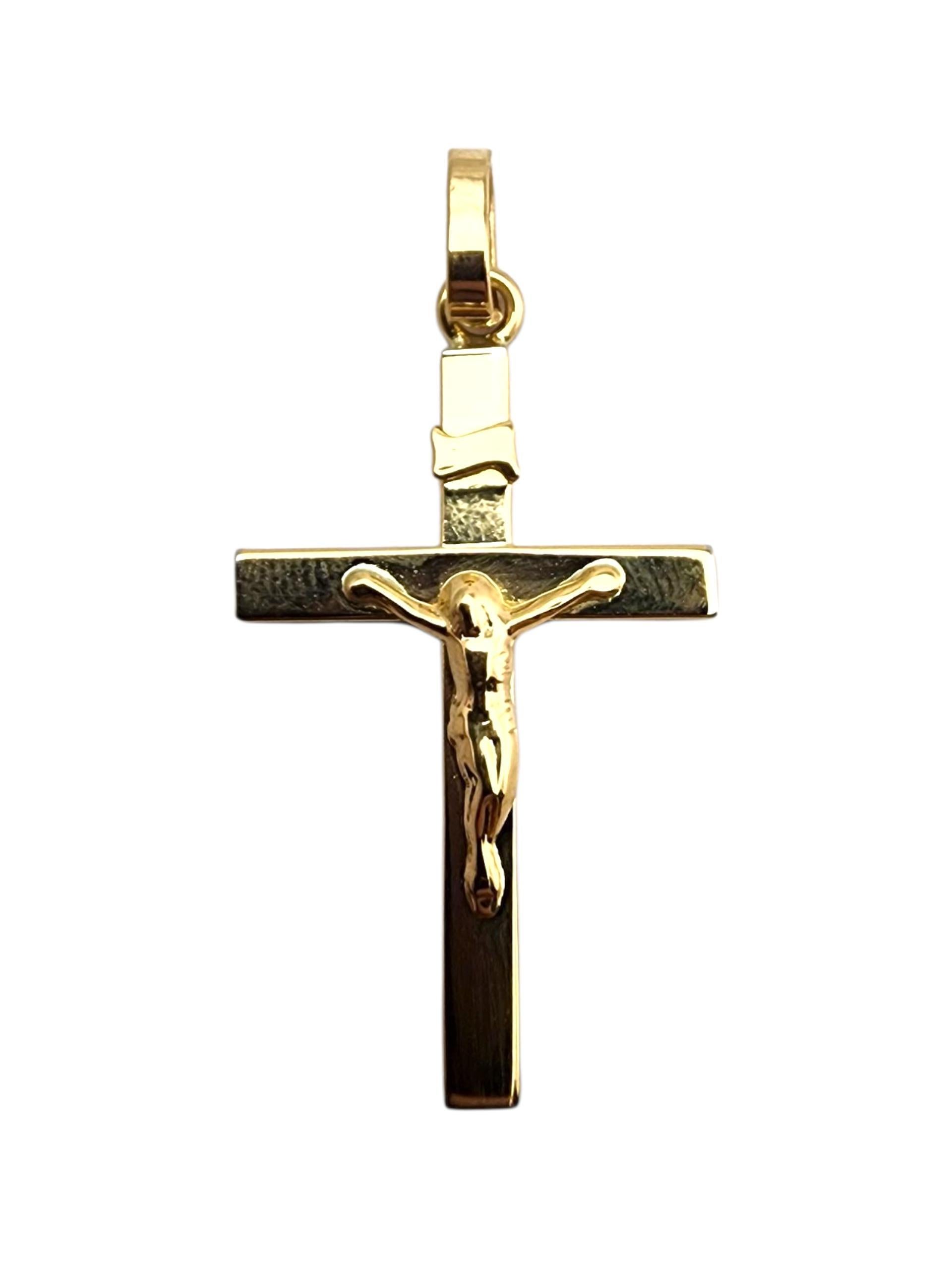 Pendentif Crucifix en or jaune 18 carats #23501