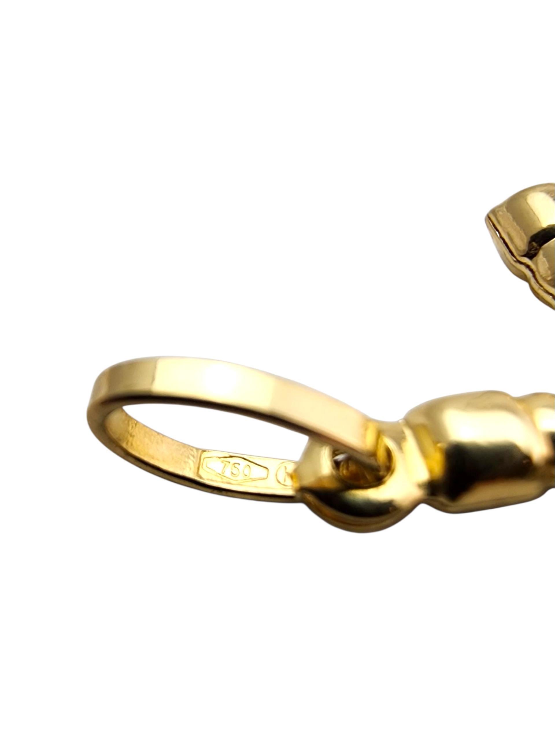 Pendentif Crucifix en or jaune 18 carats #23671 en vente 4