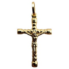 Pendentif Crucifix en or jaune 18 carats #23671