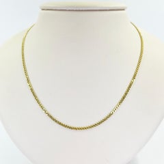 Collar de Cadena Cubana de Oro Amarillo de 18 Kilates