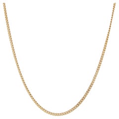 Collar de Cadena Cubana de Oro Amarillo de 18 Kilates