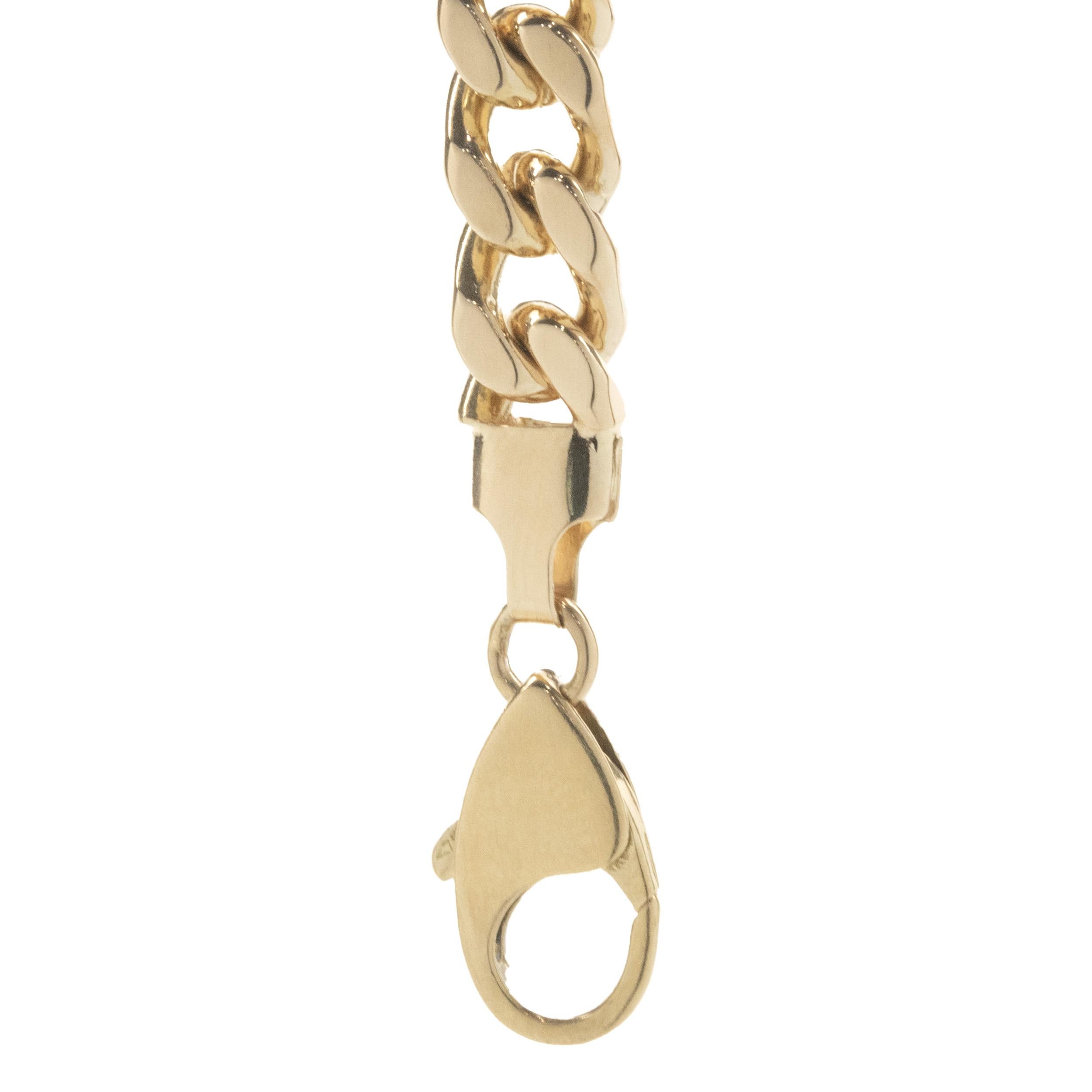 18 karat gold cuban link bracelet
