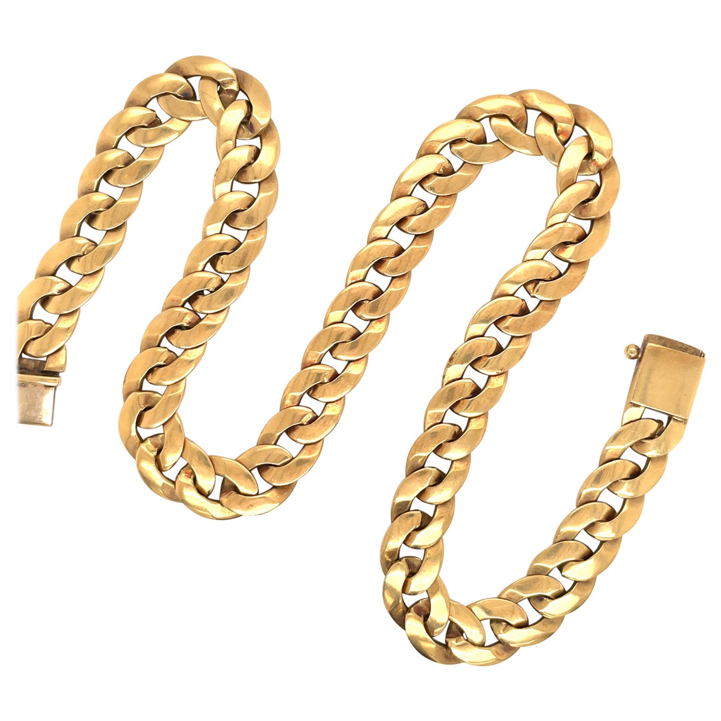 18 Karat Gelbgold Cuban Link Halskette 86.3 Gramm 16,4 Zoll