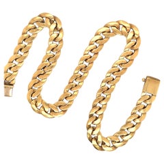 18 Karat Gelbgold Cuban Link Halskette 86.3 Gramm 16,4 Zoll