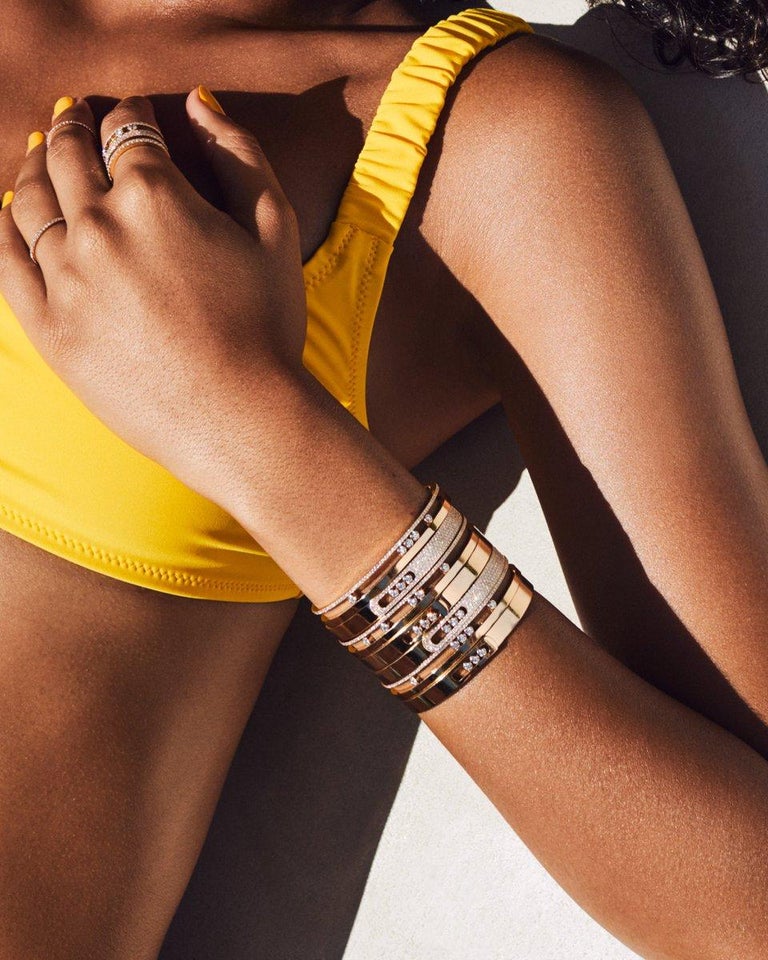 18 Karat Yellow Gold Cuff Bracelet by Messika