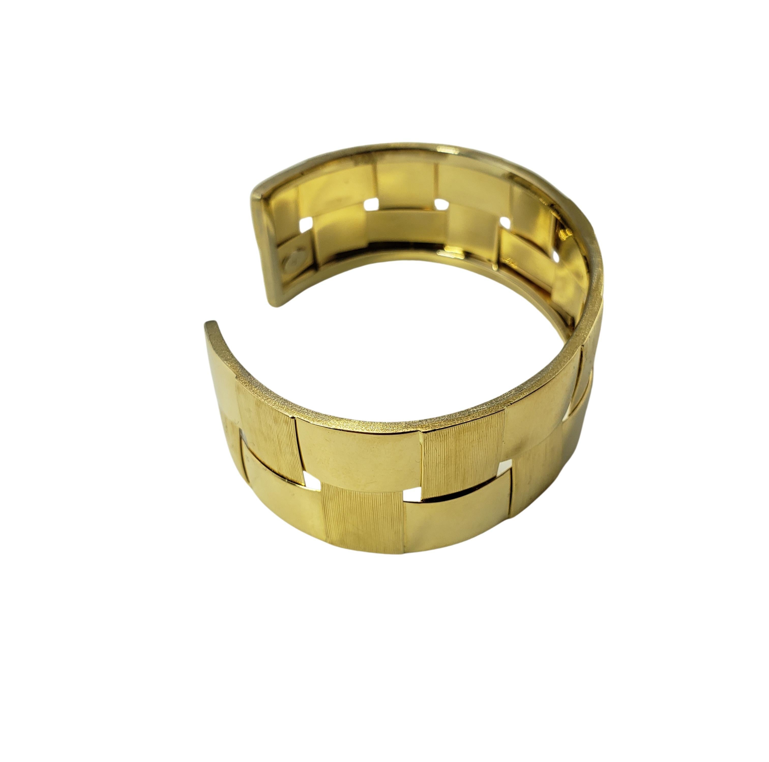 Women's 18 Karat Yellow Gold Cuff Bracelet