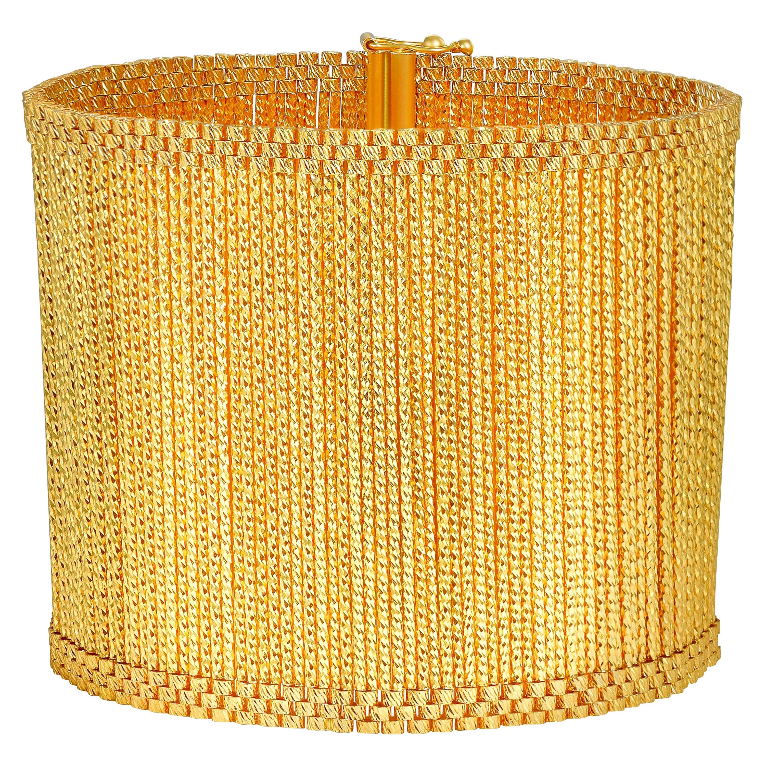 18 Karat Yellow Gold Cuff Bracelet