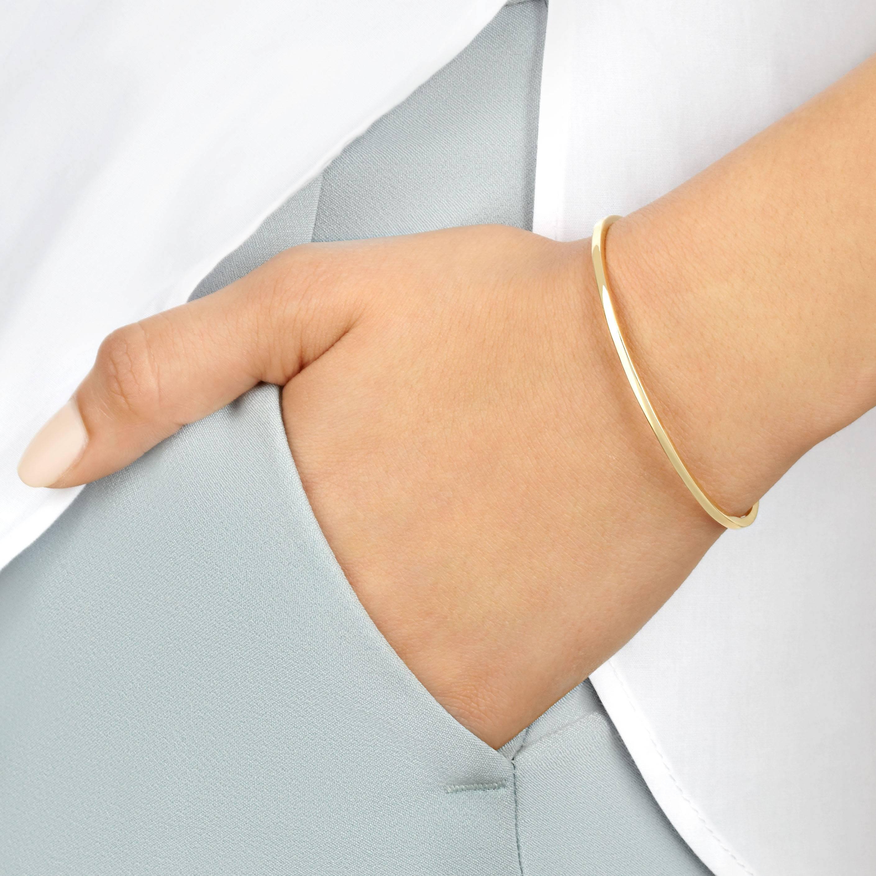 Women's 18 Karat Yellow Gold Cuff Bracelet with Diamonds by Allison Bryan For Sale