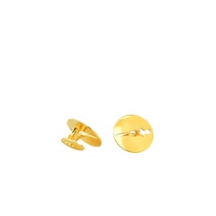 FARBOD 18 Karat Yellow Gold Cufflinks "Coin" 'Unisex'