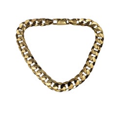 18 Karat Yellow Gold Curb Link Bracelet #20580