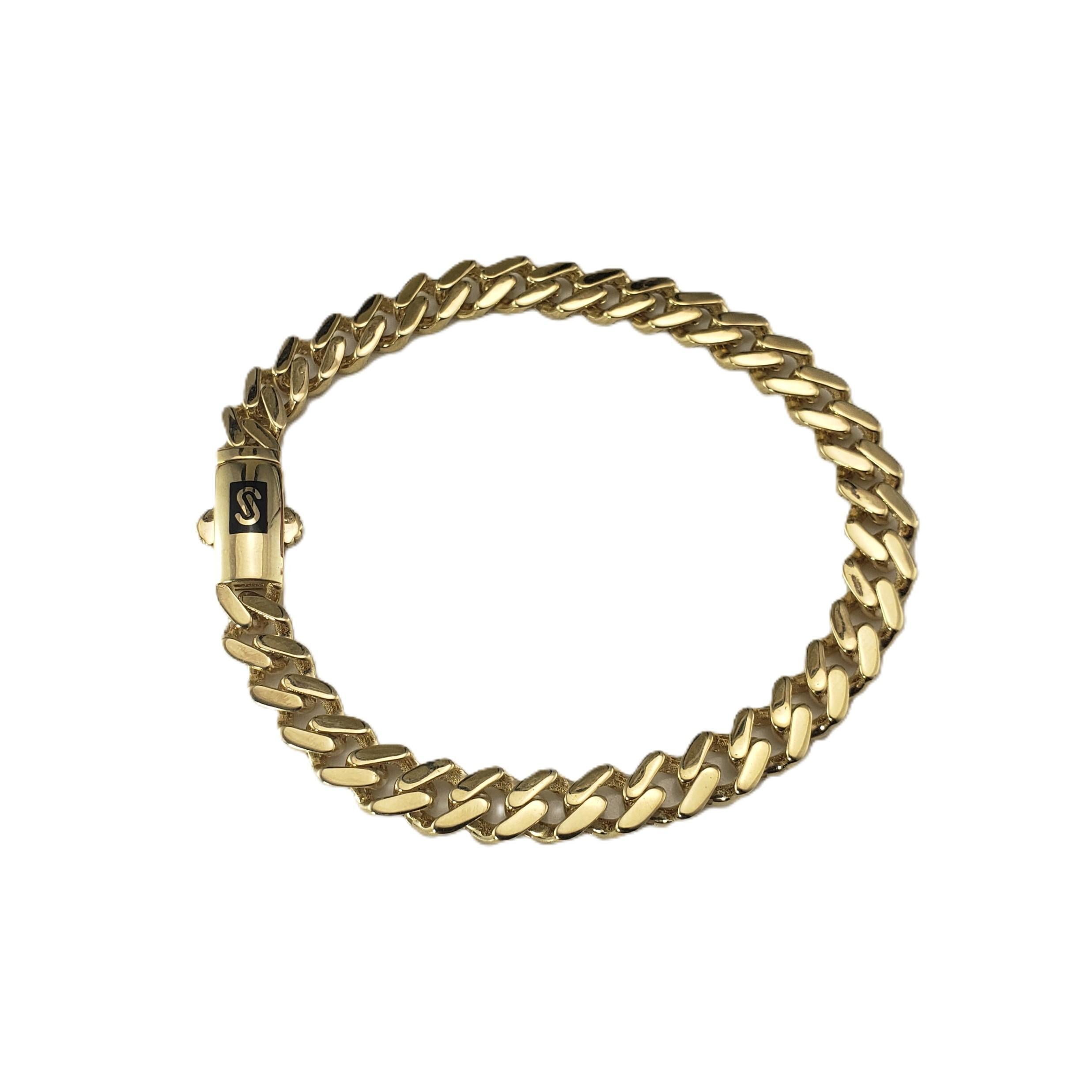 Contemporain 18 Karat Yellow Gold Curb Link Bracelet #22217 en vente
