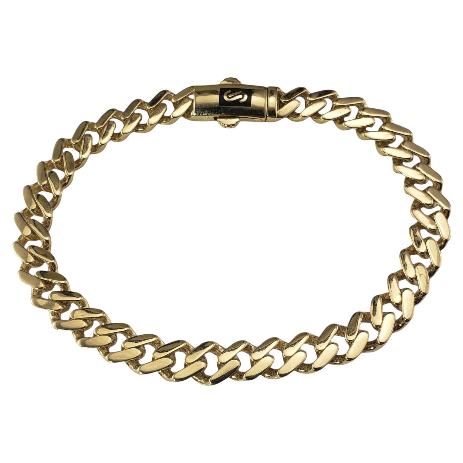 18 Karat Yellow Gold Curb Link Bracelet #22217 en vente