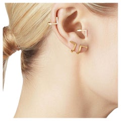 18-Karat Yellow Gold Curve Fine Earrings