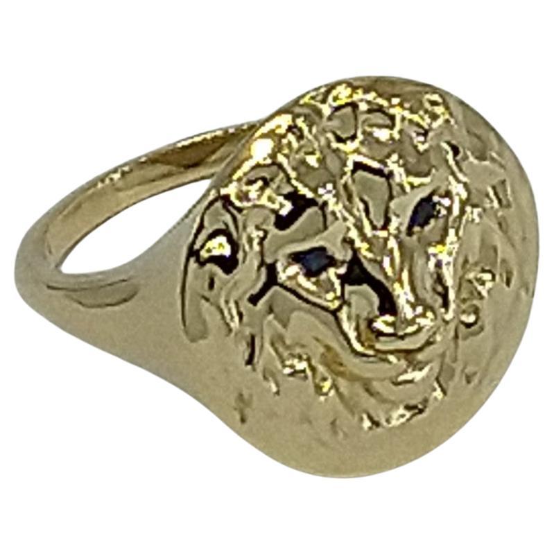 18 Karat Gelbgold Custommade Womens Leo Lion Größe 7 Ring  Thomas Kurilla, Designer bei Tiffany, hat dies für einen Kundenauftrag entworfen. Der König des Dschungels, furchtlos, dominierend und territorial. Sie werden bis zum Ende kämpfen.  Ein