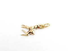 18 Karat Yellow Gold Deer Charm
