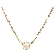 18 Karat Yellow Gold Diamond Ball Pendant