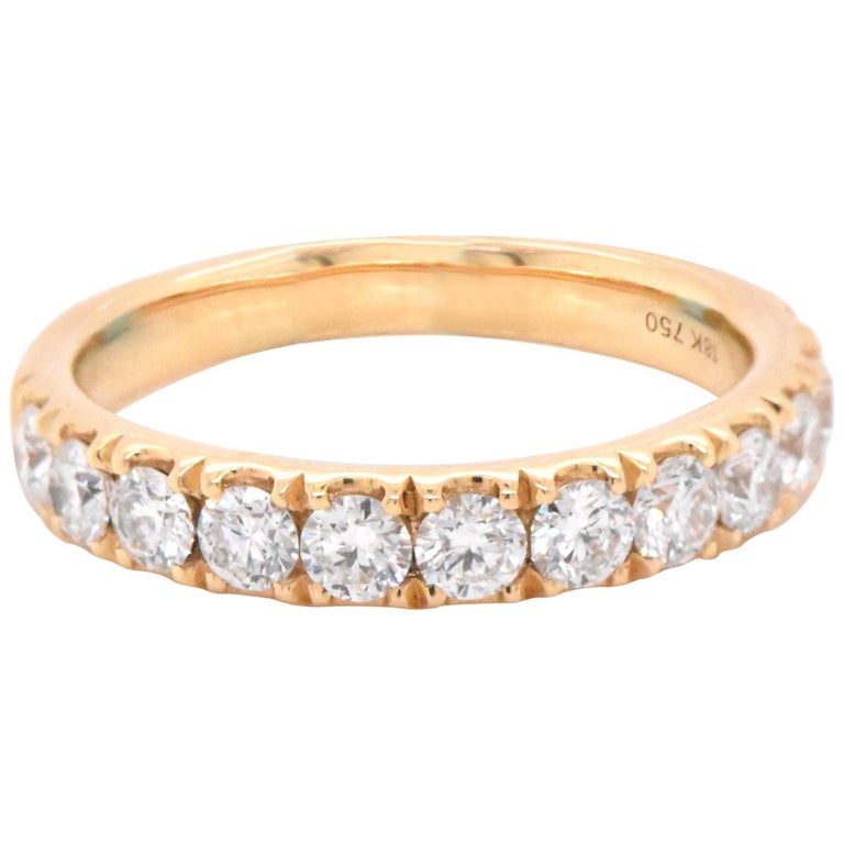 18 Karat Yellow Gold Diamond Band at 1stDibs