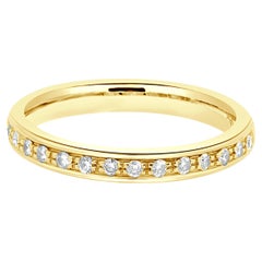 Anillo de diamantes de oro amarillo de 18 quilates