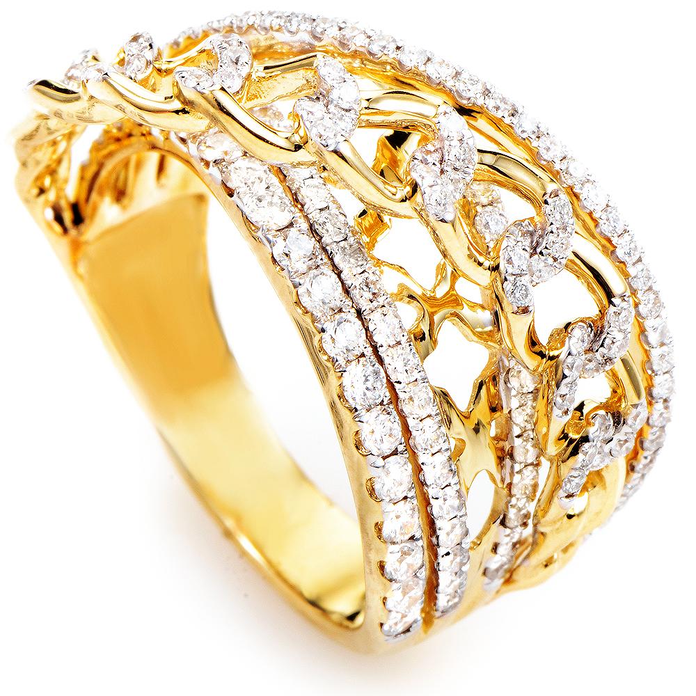 18 Karat Yellow Gold Diamond Band Ring In New Condition For Sale In Southampton, PA