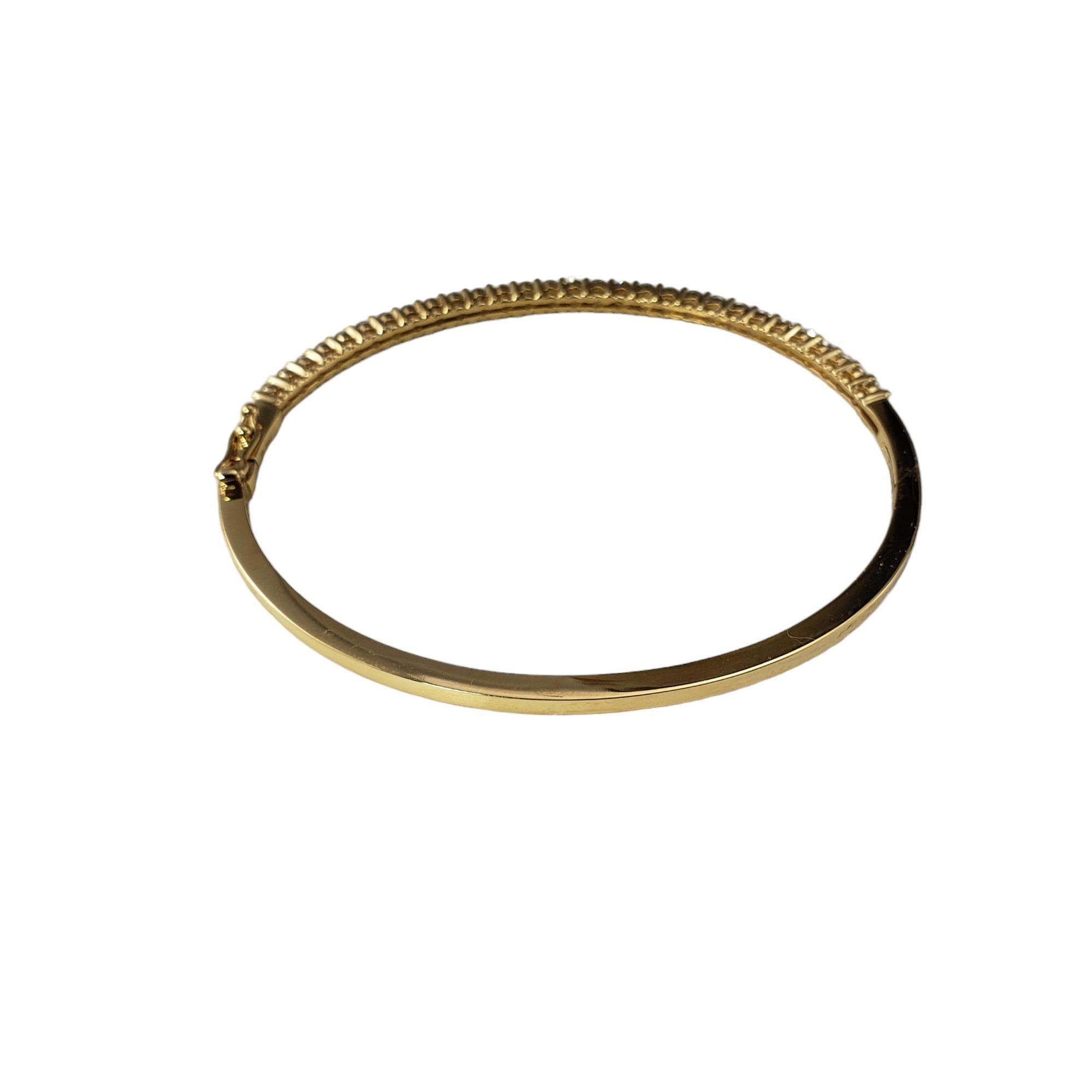 Women's 18 Karat Yellow Gold Diamond Bangle Bracelet #17352 For Sale