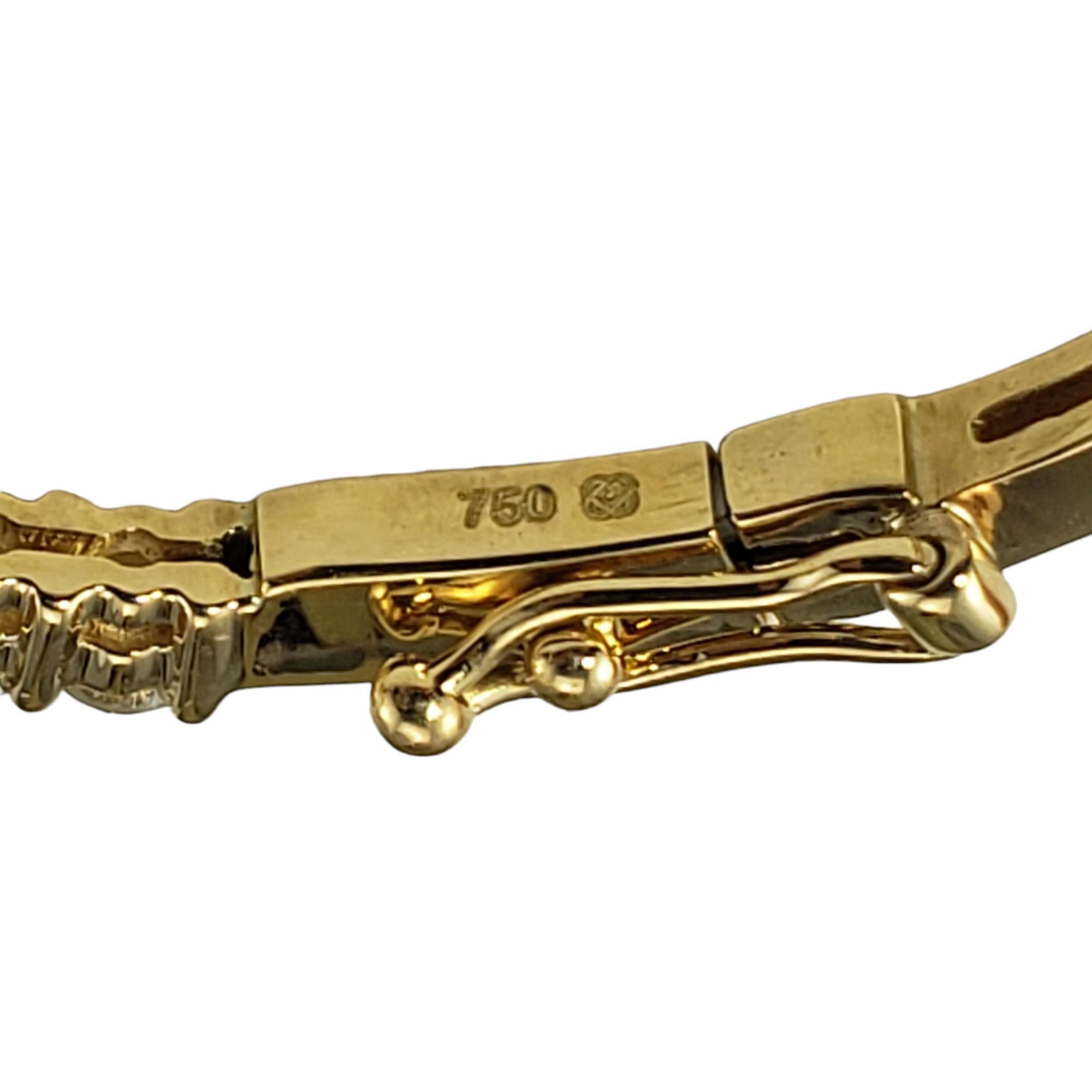 18 Karat Yellow Gold Diamond Bangle Bracelet #17352 For Sale 1