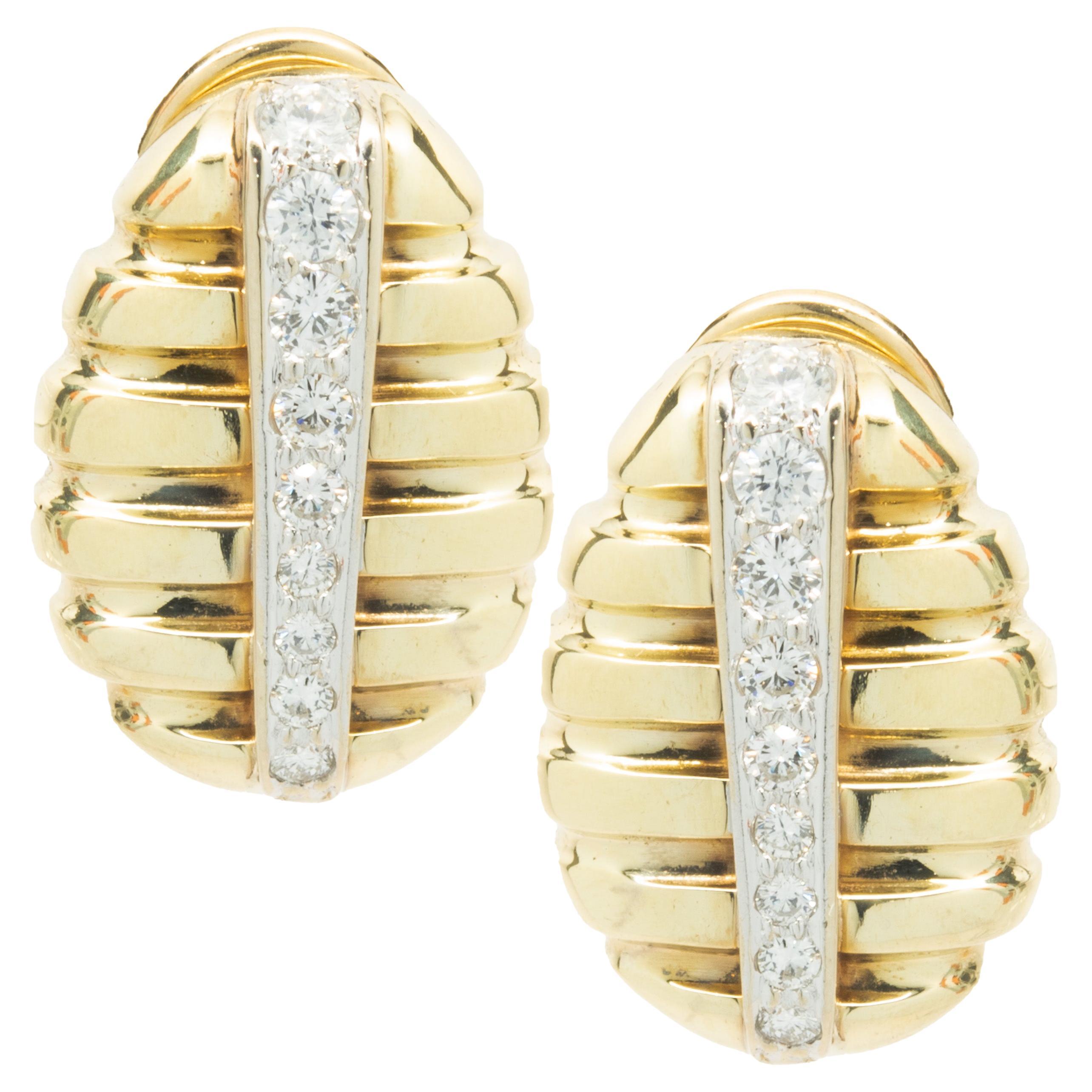 The Blue Hive Earrings in Gold (Clip)