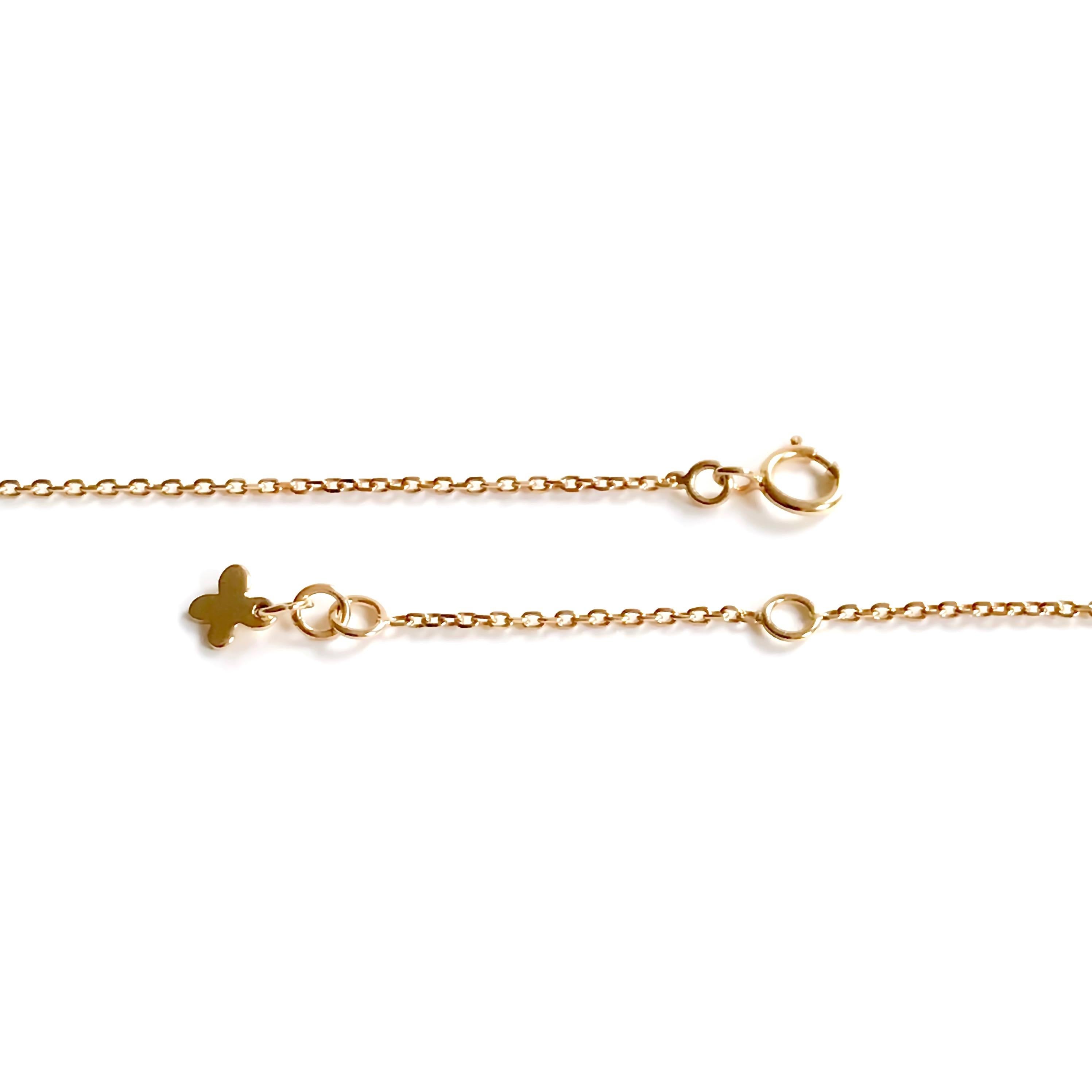 Contemporary 18 Karat Solid Yellow Gold Blossom Diamond Pendant Necklace