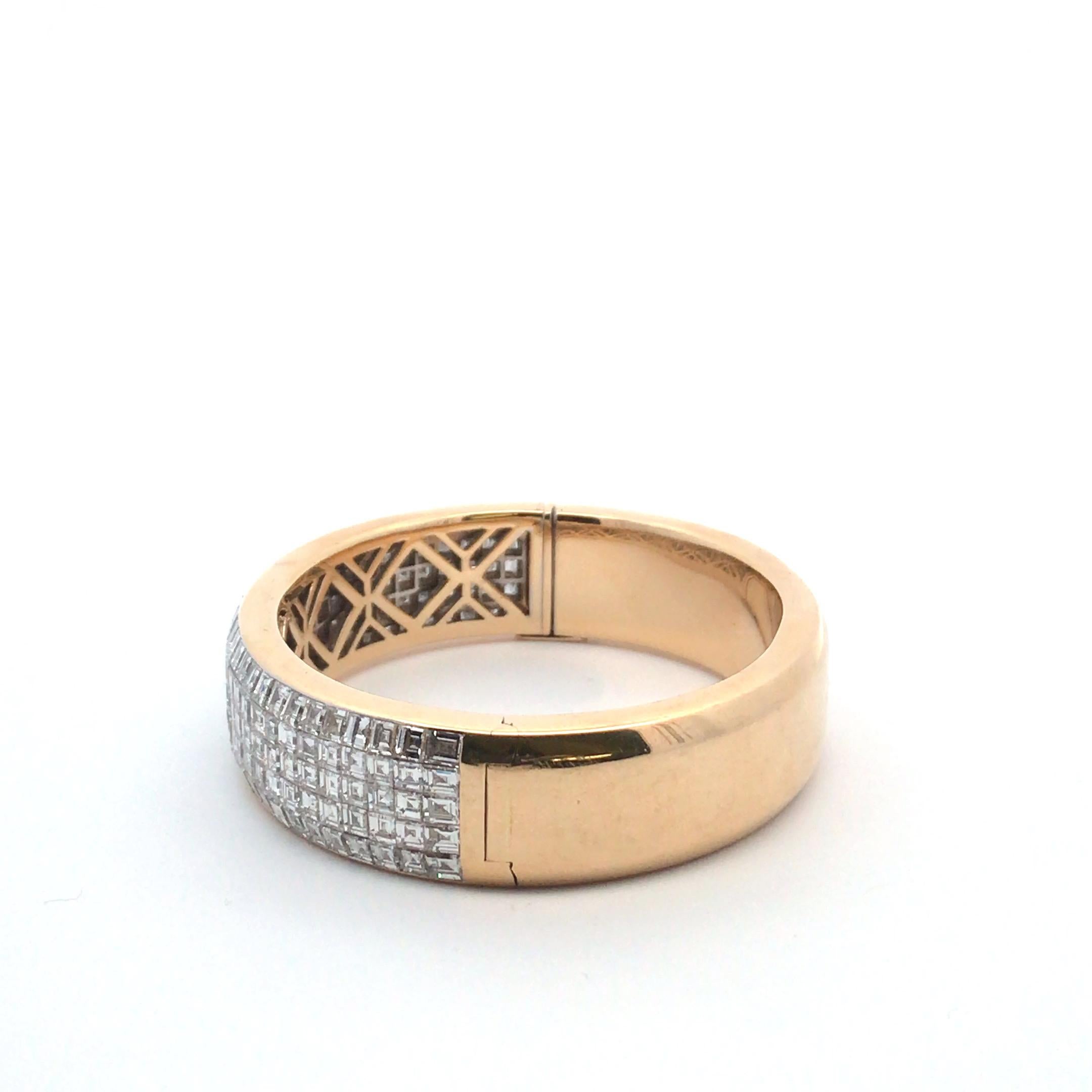 Bracciale con diamanti in oro giallo 18 carati in vendita 7