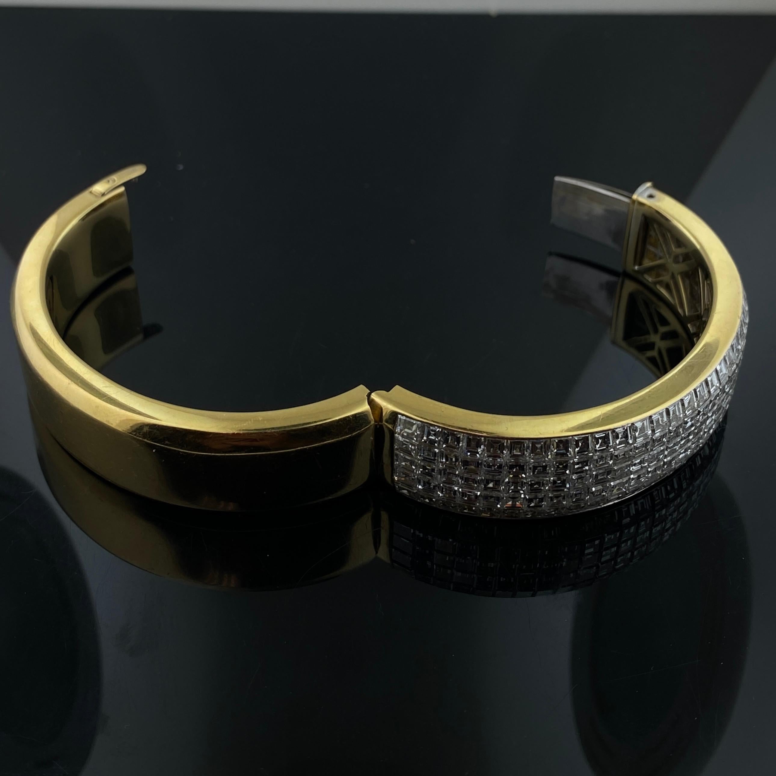 Bracciale con diamanti in oro giallo 18 carati in vendita 1