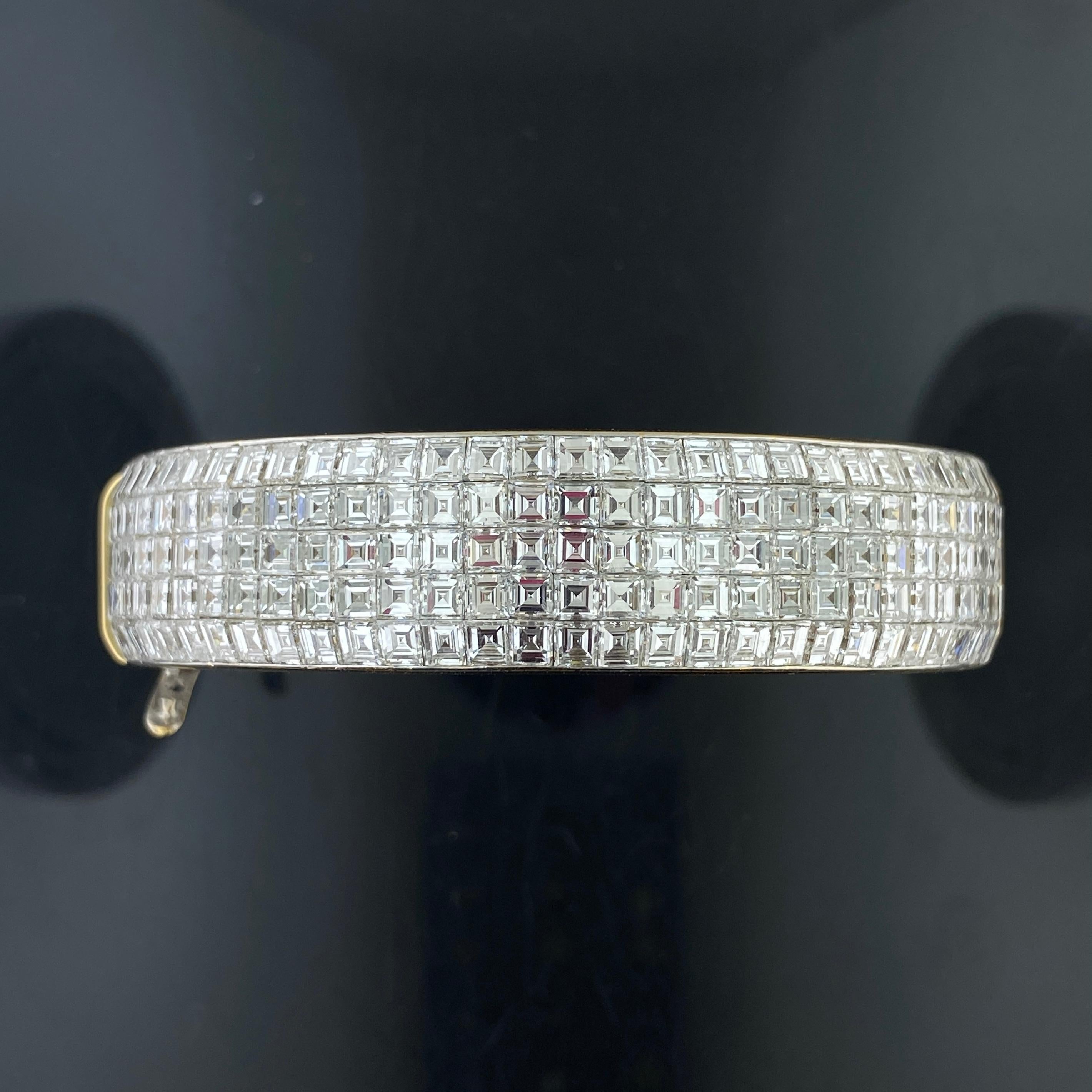 Bracciale con diamanti in oro giallo 18 carati in vendita 4