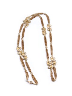 18 Karat Yellow Gold Diamond Bubble Station Necklace