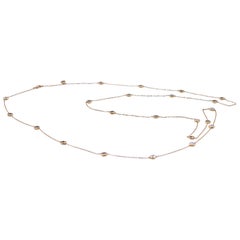 18 Karat Yellow Gold Diamond by the Yard Necklace