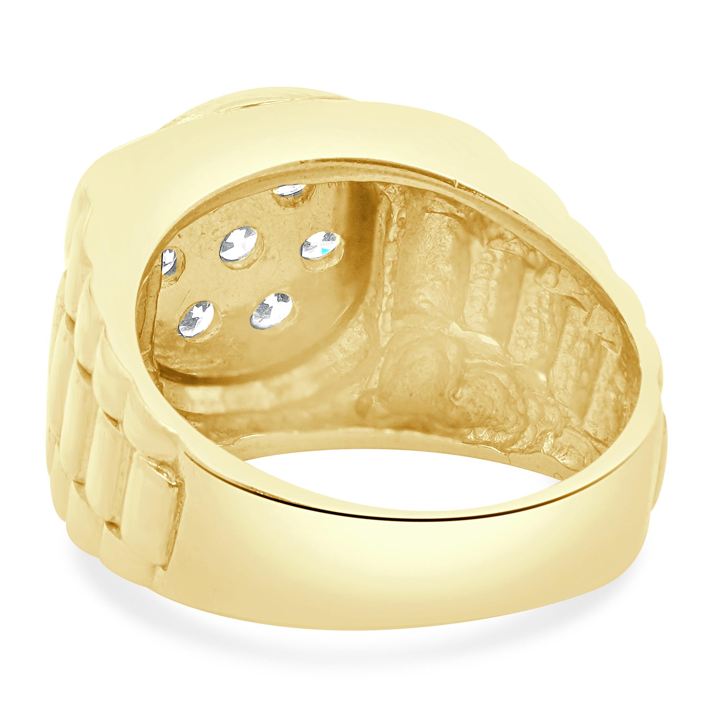 Bague grappe de diamants en or jaune 18 carats Bon état - En vente à Scottsdale, AZ