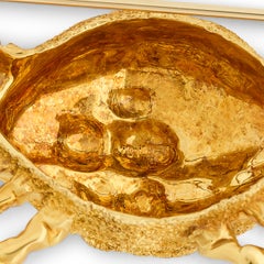 18 Karat Yellow Gold Diamond Crab Pin