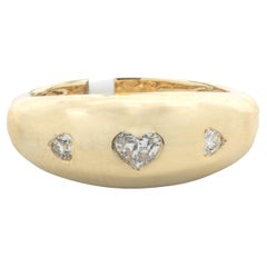 18 Karat Yellow Gold Diamond Dome Ring