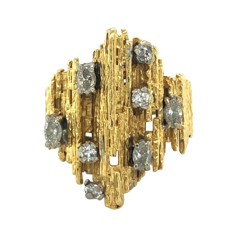 Andrew Grima gold and diamond dress ring, 1976, offered by Harry Hofmann Inc.