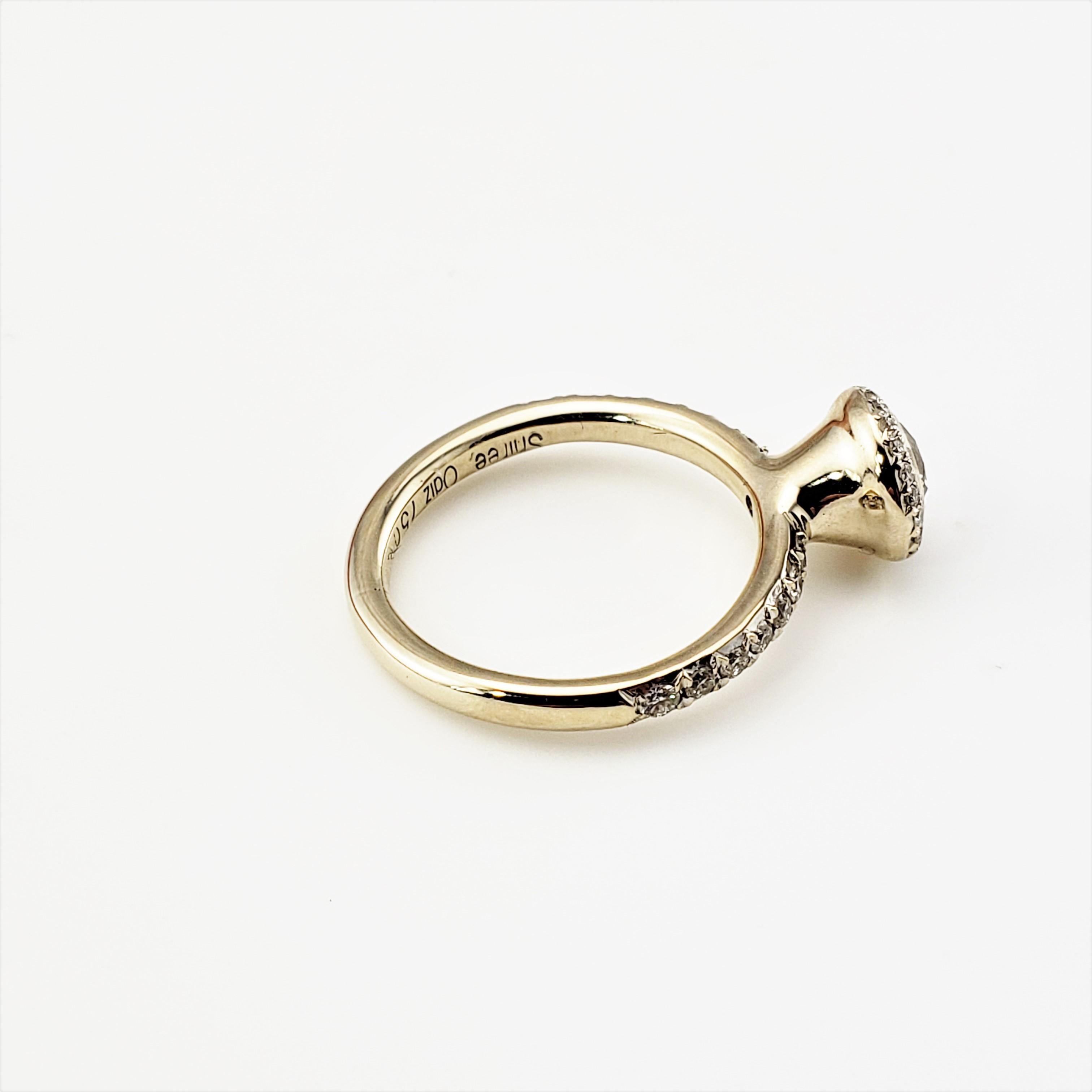 Brilliant Cut 18 Karat Yellow Gold Diamond Engagement Ring For Sale