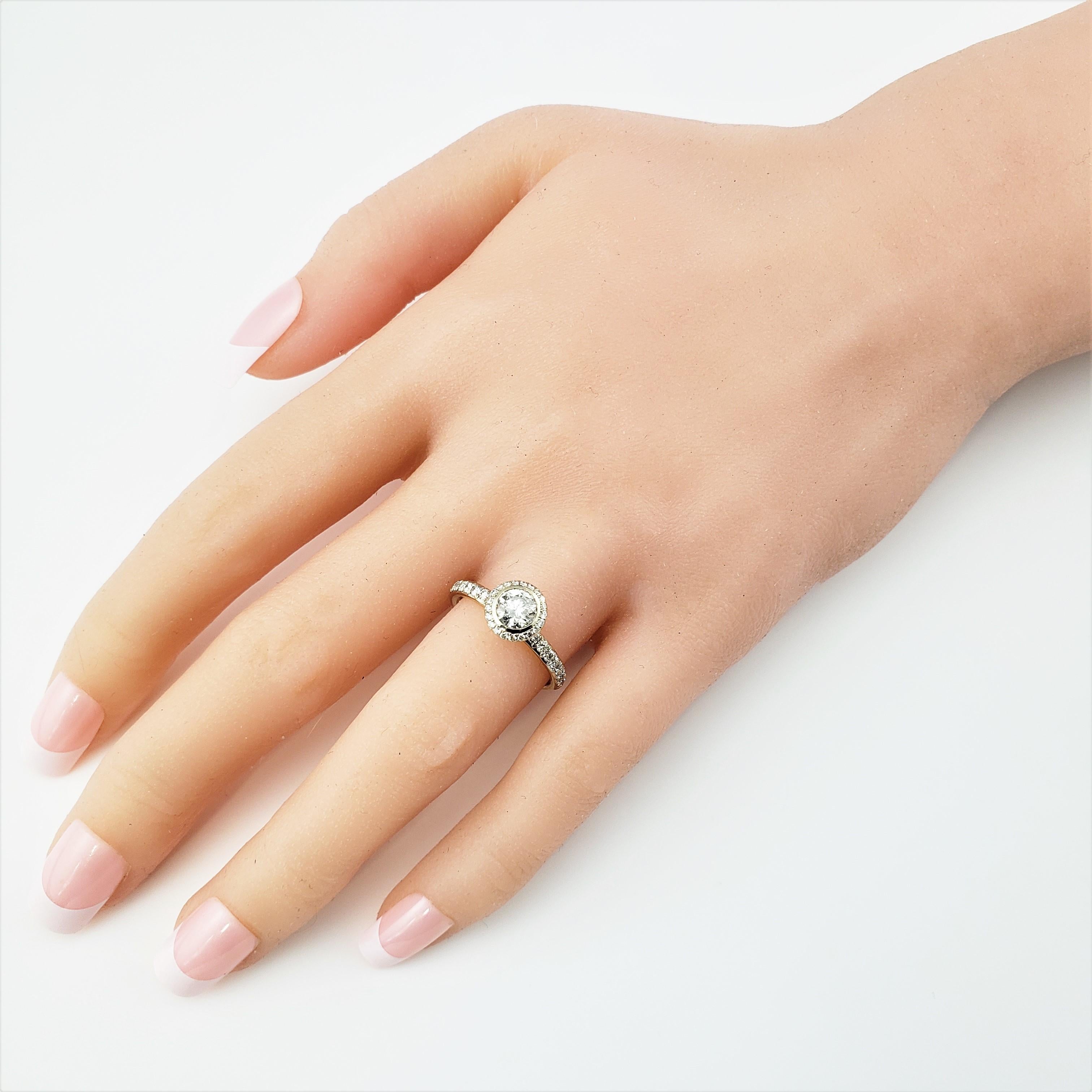 18 Karat Yellow Gold Diamond Engagement Ring For Sale 3