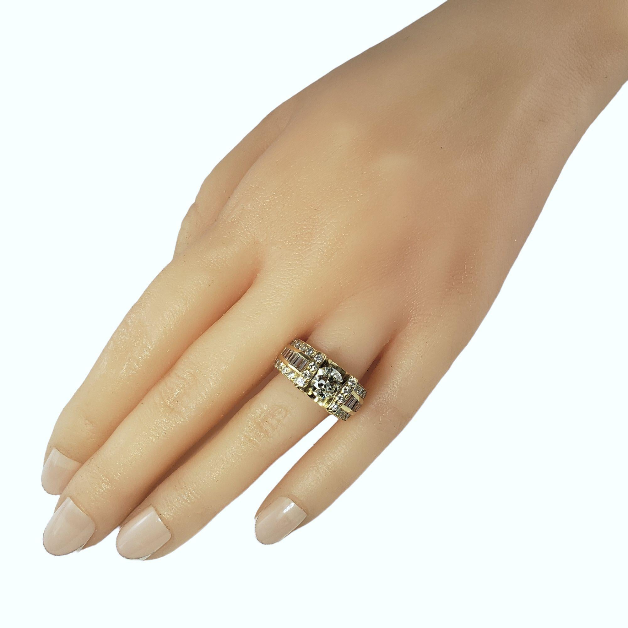 18 Karat Yellow Gold Diamond Engagement Ring #13684 2