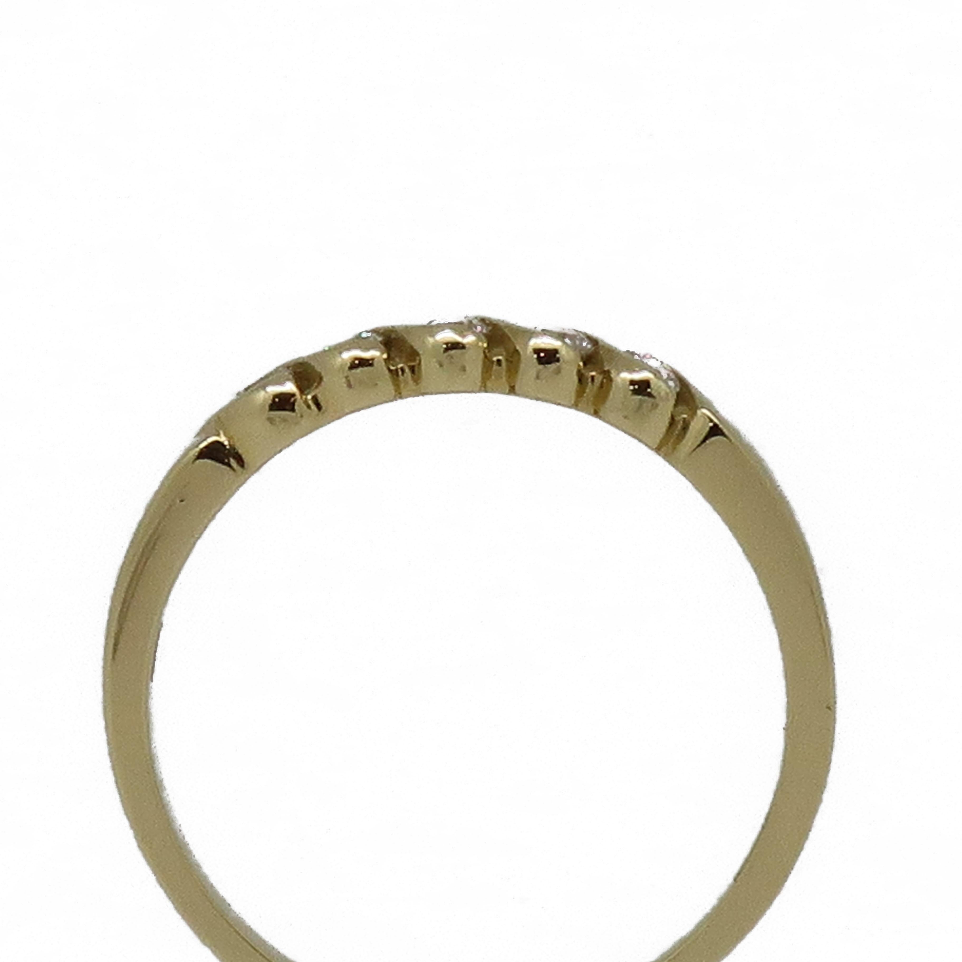 Women's 18 Karat Yellow Gold Diamond Eternity Band Ring