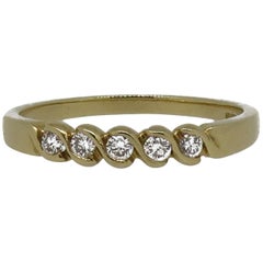 18 Karat Yellow Gold Diamond Eternity Band Ring