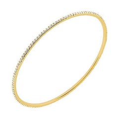 18 Karat Yellow Gold Diamond Eternity Bangle