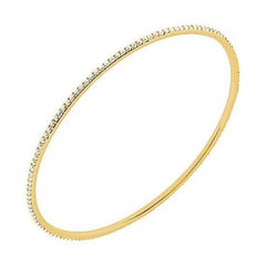 18 Karat Yellow Gold Diamond Eternity Bangle