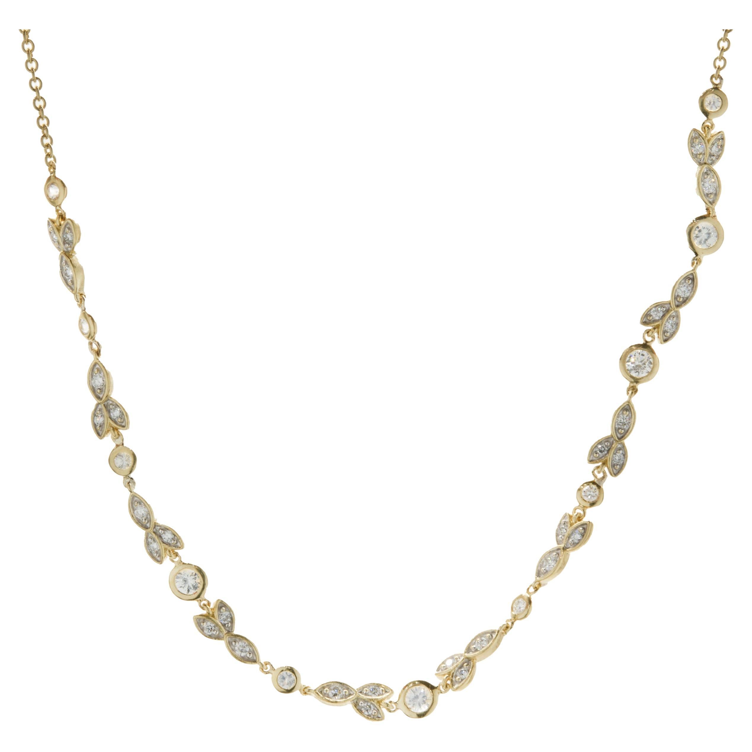 M. Gerard 18 Karat Yellow Gold Diamond Necklace For Sale at 1stDibs | m ...