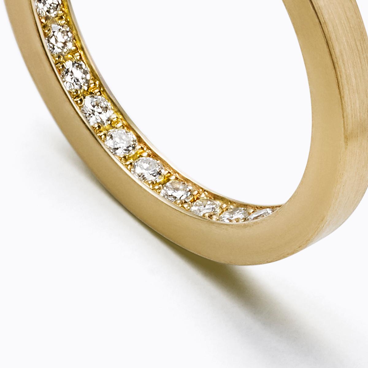 18 Karat Yellow Gold Diamond Full Eternity Ring #9-#12 In New Condition For Sale In Shibuya, Tokyo, JP