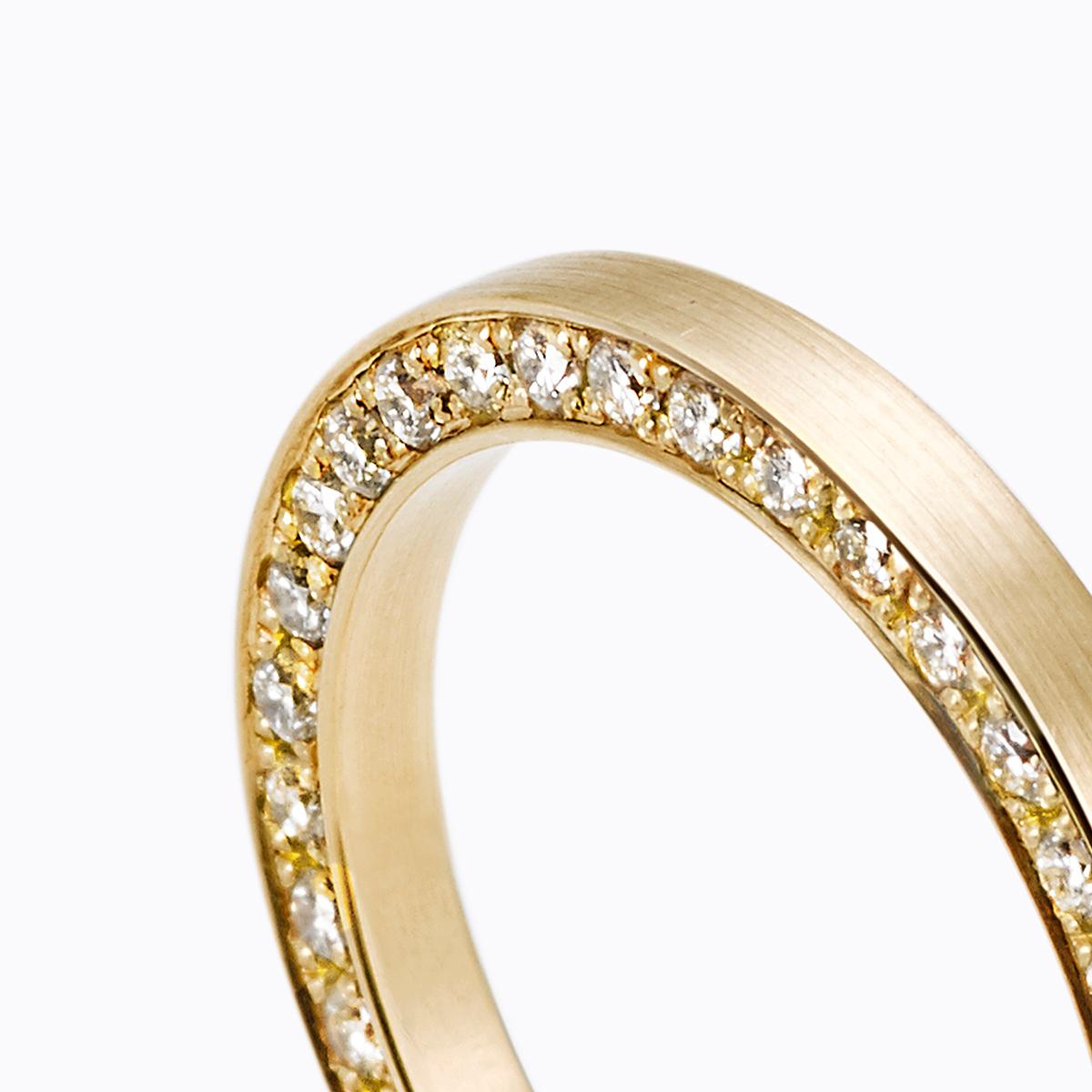 Women's or Men's 18 Karat Yellow Gold Diamond Full Eternity Ring #9-#12  For Sale