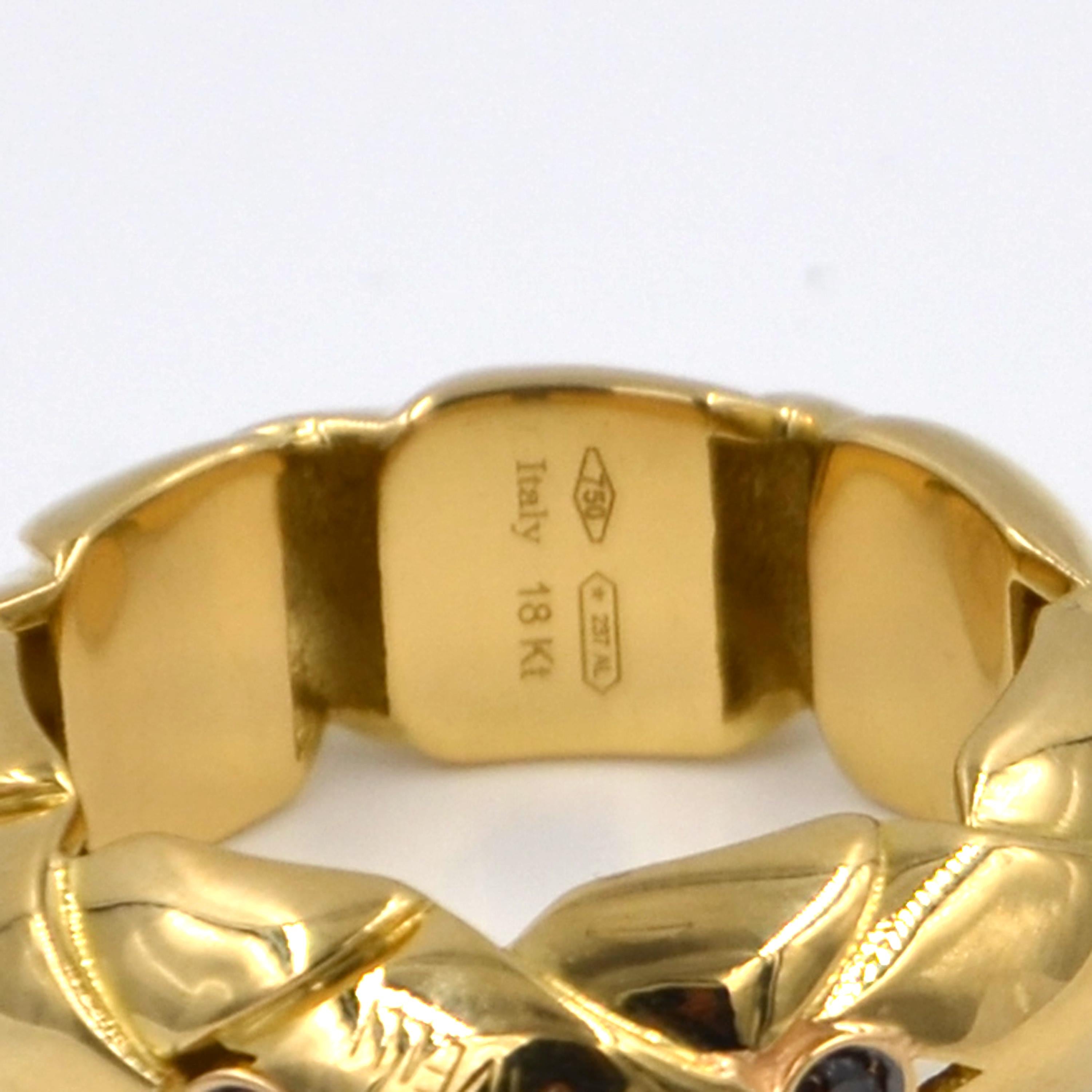 18 Karat Yellow Gold Diamond Garavelli Ring 1