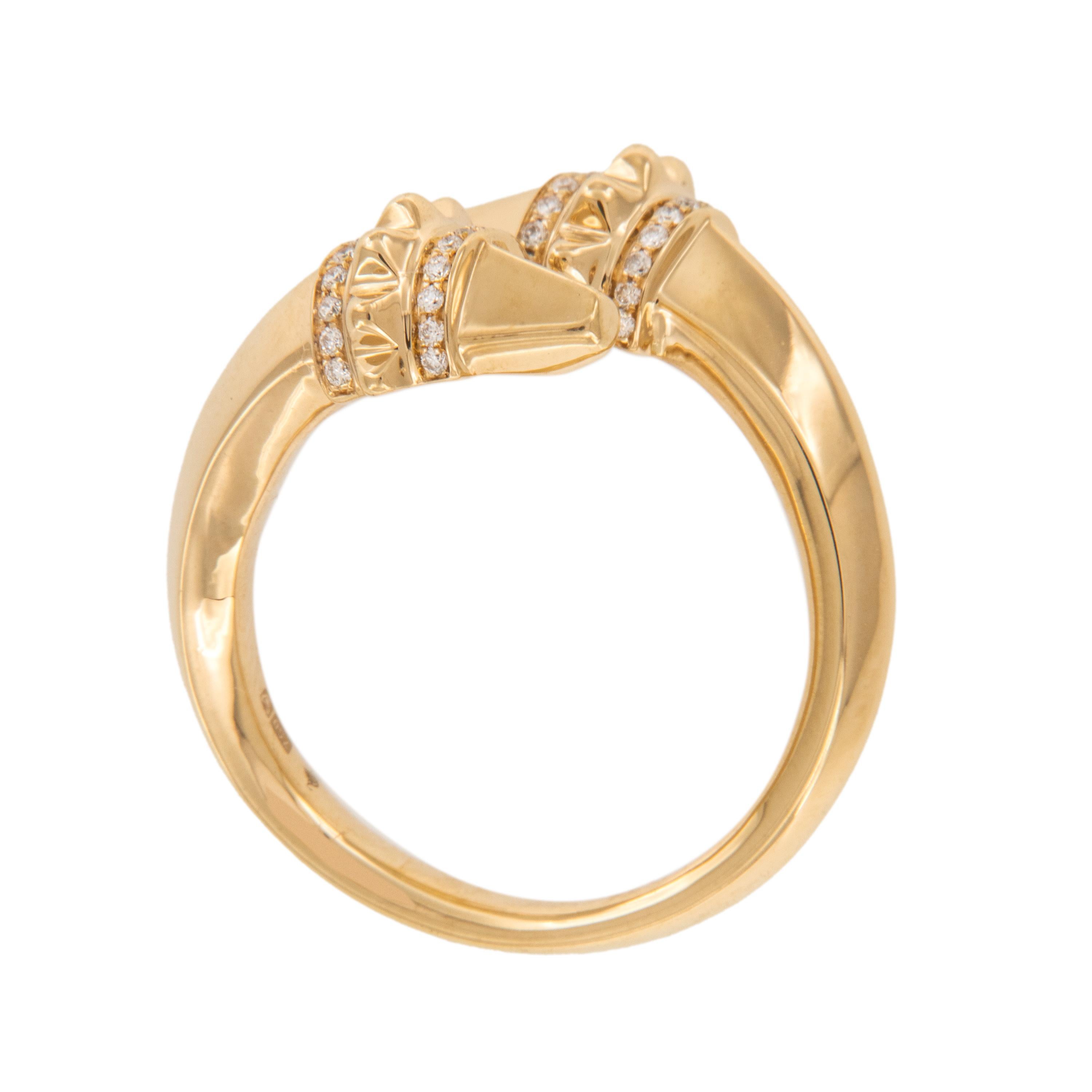 Contemporain Bague Hab El Hayl en or jaune 18 carats et diamants par Al Zain en vente