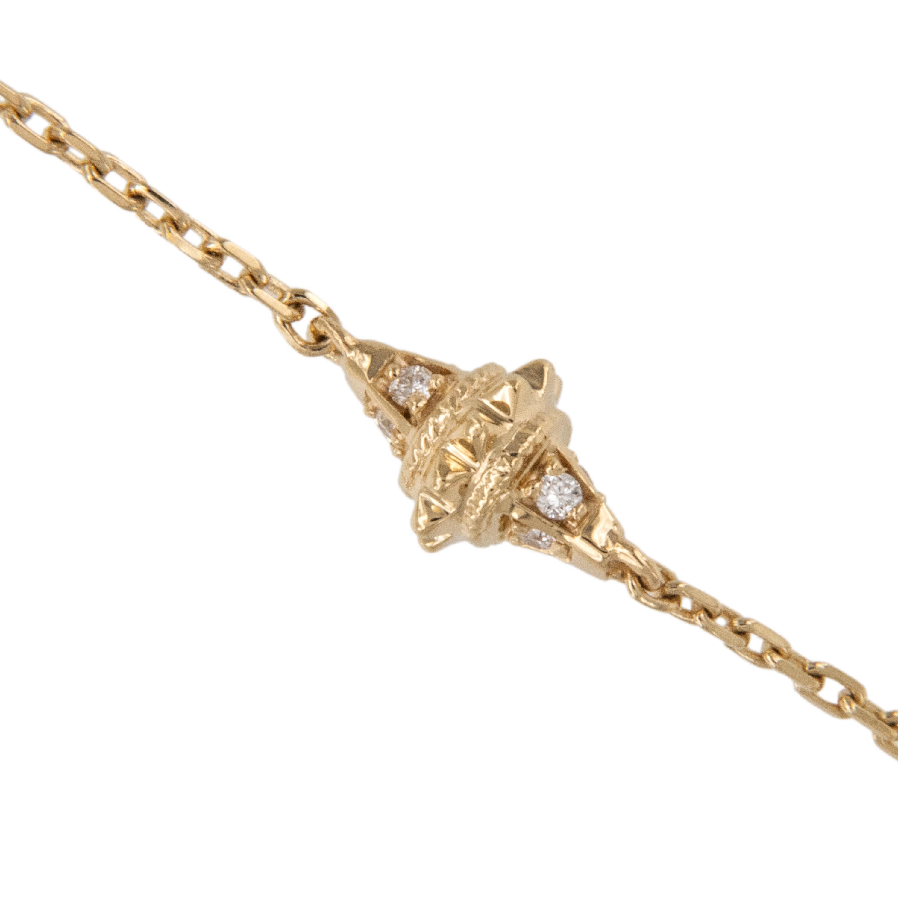 Contemporaneo Bracciale a Stazione Al Diamond El Hayl in oro giallo 18 carati di Al Zain in vendita