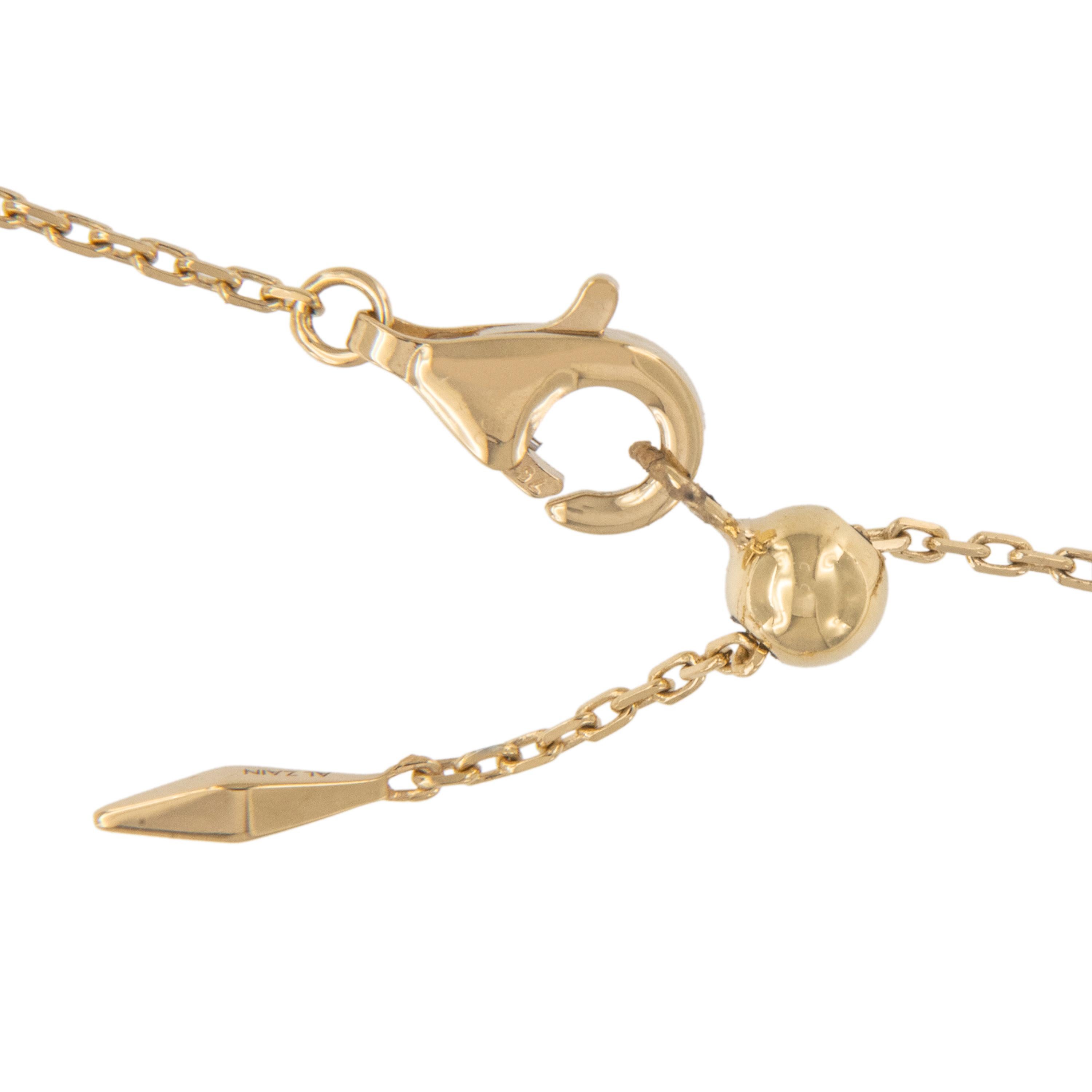 Taglio rotondo Bracciale a Stazione Al Diamond El Hayl in oro giallo 18 carati di Al Zain in vendita